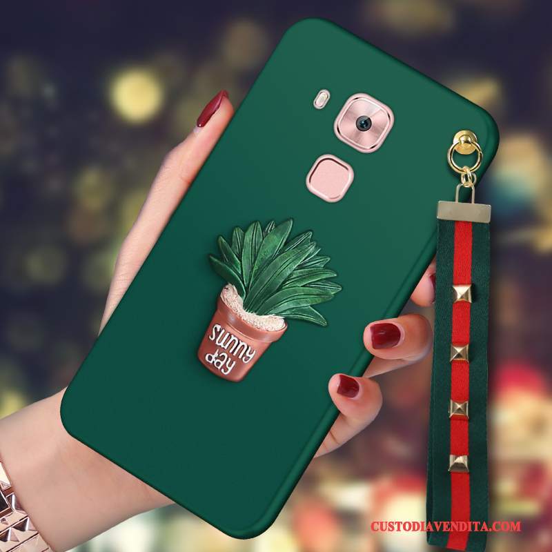 Custodia Huawei G9 Plus Silicone Anti-caduta Morbido, Cover Huawei G9 Plus Protezione Telefono Verde Scuro