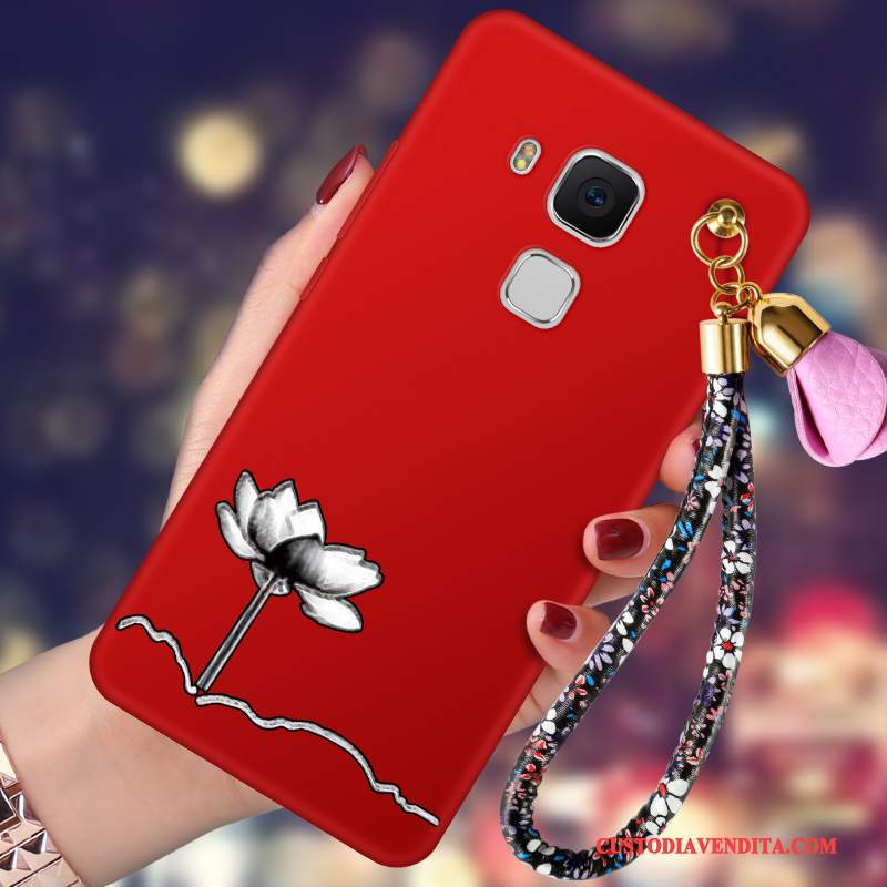 Custodia Huawei G9 Plus Silicone Telefono Morbido, Cover Huawei G9 Plus Anti-caduta Rosso