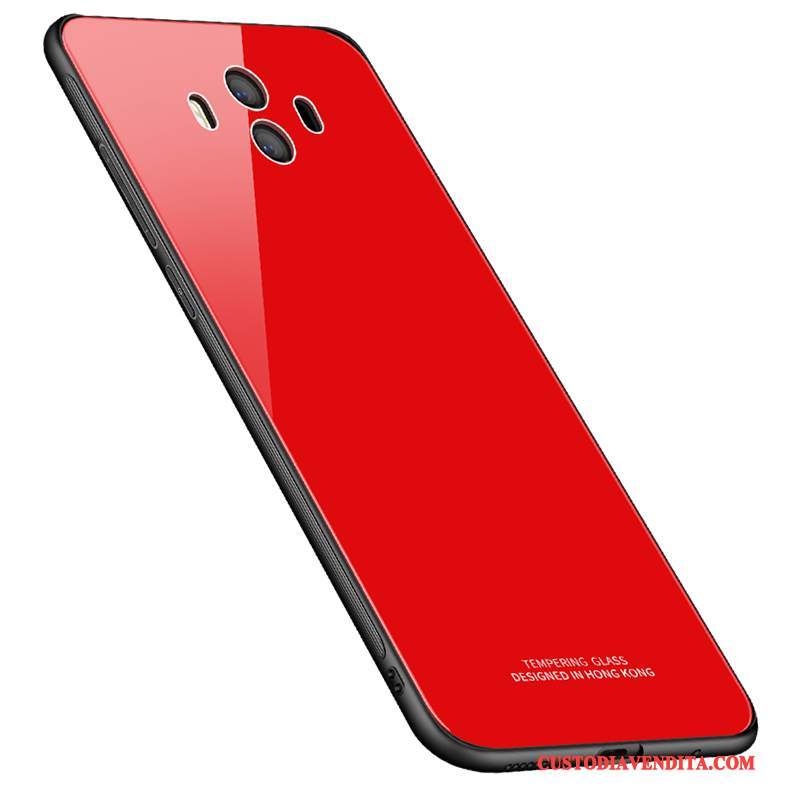 Custodia Huawei Mate 10 Colore Rosso Vetro, Cover Huawei Mate 10 Silicone Anti-cadutatelefono