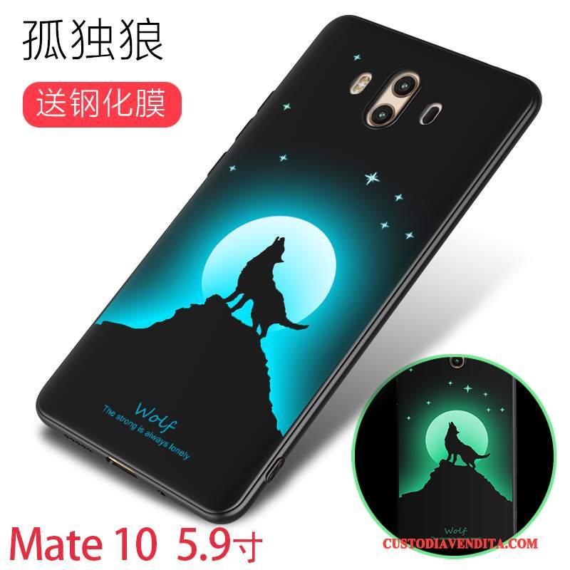 Custodia Huawei Mate 10 Creativo Verde Anti-caduta, Cover Huawei Mate 10 Silicone Di Personalitàtelefono
