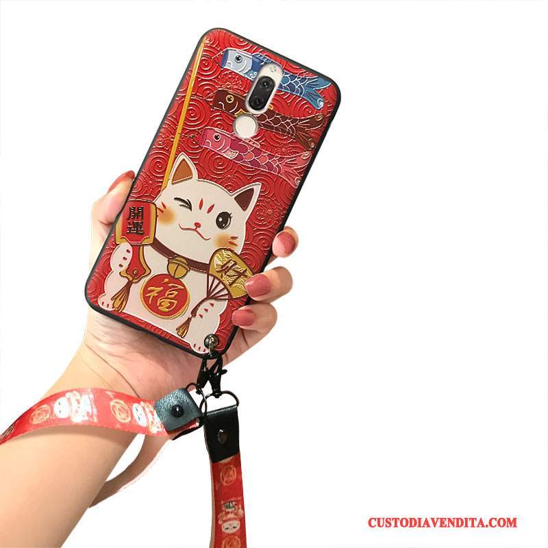 Custodia Huawei Mate 10 Lite Cartone Animato Di Personalità Corti, Cover Huawei Mate 10 Lite Silicone Gattino Bello