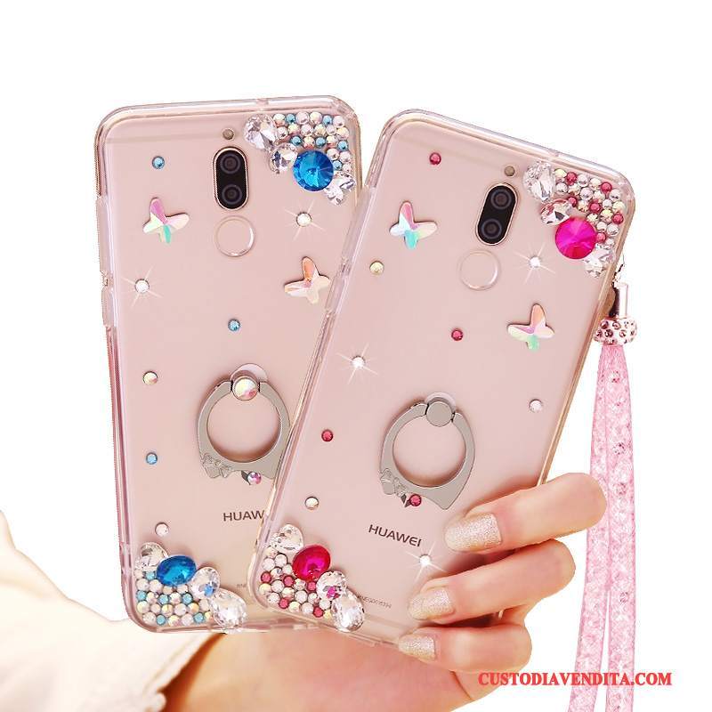 Custodia Huawei Mate 10 Lite Colore Morbidotelefono, Cover Huawei Mate 10 Lite Strass