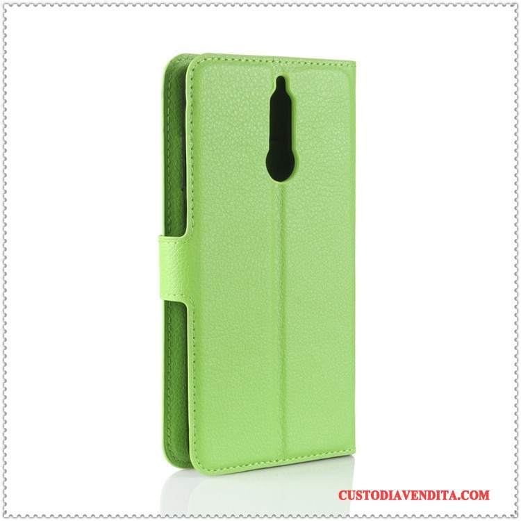 Custodia Huawei Mate 10 Lite Pelle Carta Verde, Cover Huawei Mate 10 Lite Protezione Telefono Anti-caduta