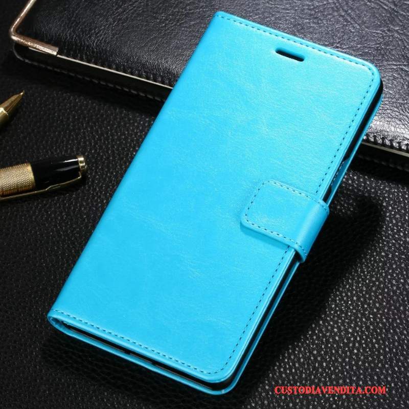 Custodia Huawei Mate 10 Lite Pelle Difficile Blu Chiaro, Cover Huawei Mate 10 Lite Protezione Telefono Carta