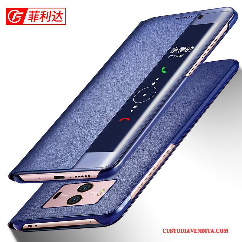 Custodia Huawei Mate 10 Pelle Anti-caduta Blu, Cover Huawei Mate 10 Folio Telefono Tutto Incluso