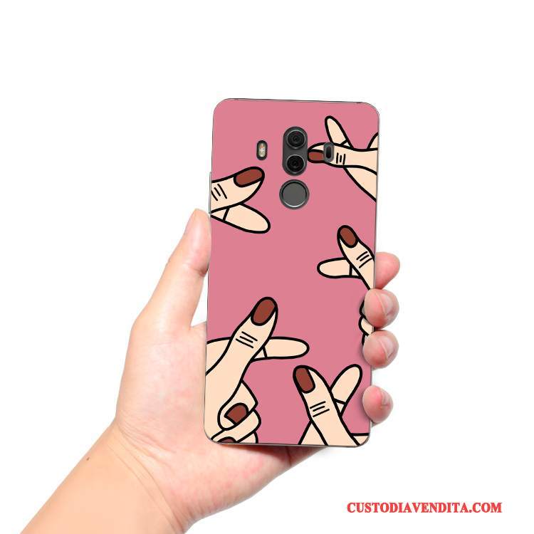 Custodia Huawei Mate 10 Pro Creativo Morbido Rosa, Cover Huawei Mate 10 Pro Protezione Divertentetelefono