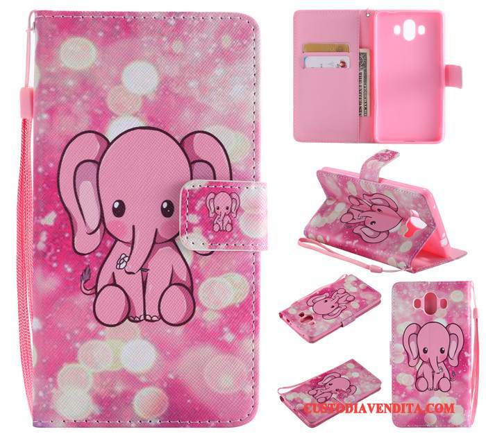 Custodia Huawei Mate 10 Protezione Anti-caduta Rosa, Cover Huawei Mate 10 Pelle Morbidotelefono