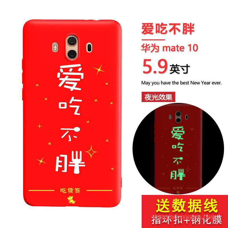 Custodia Huawei Mate 10 Silicone Di Personalità Tutto Incluso, Cover Huawei Mate 10 Rosso Anti-caduta