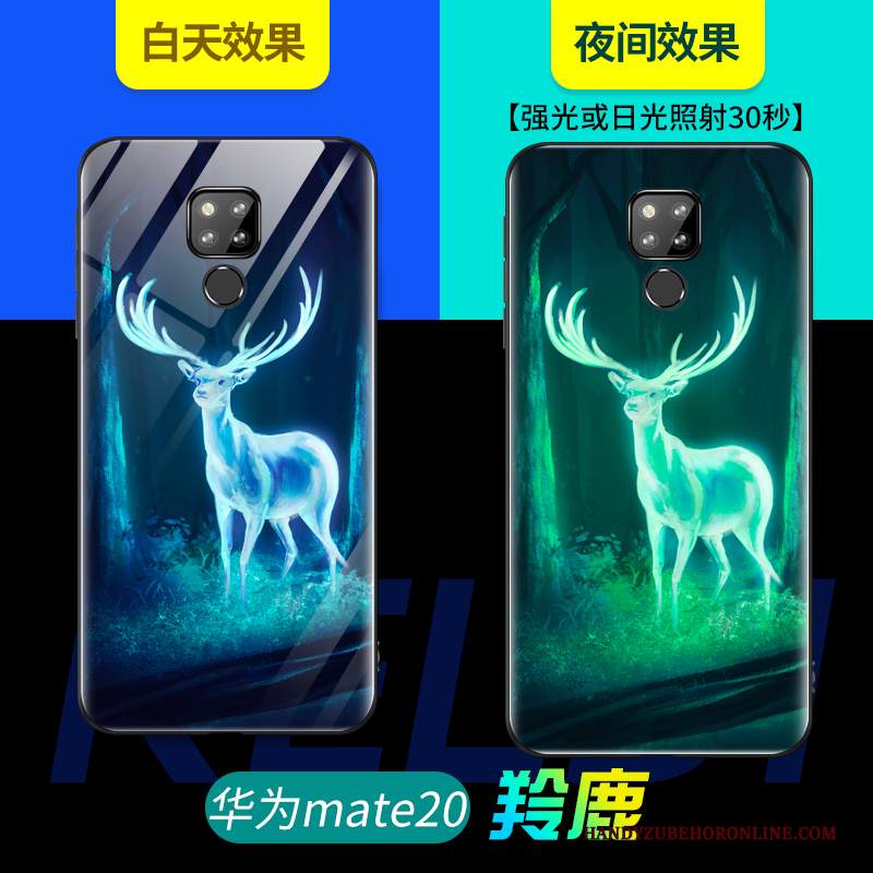 Custodia Huawei Mate 20 Protezione Telefono Morbido, Cover Huawei Mate 20 Creativo Vetro Net Red