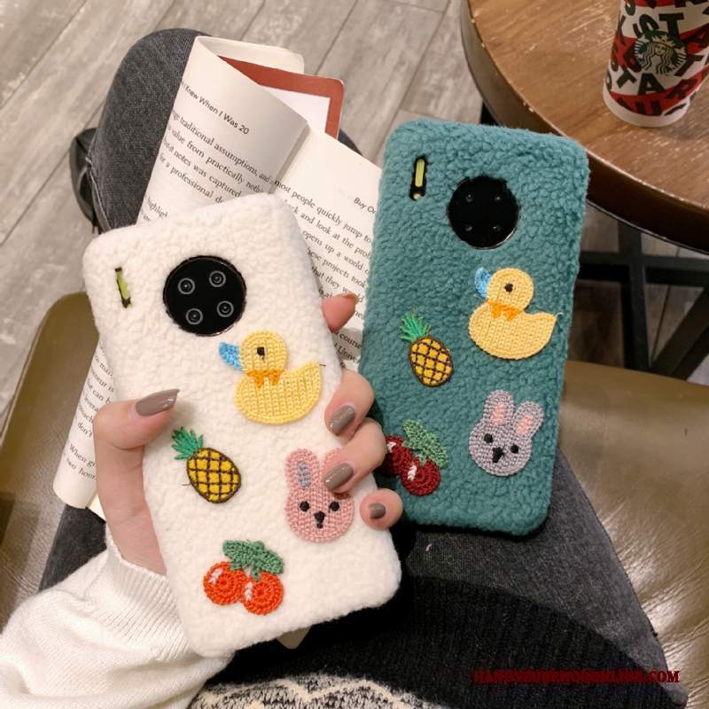 Custodia Huawei Mate 30 Cartone Animato Amanti Peluche, Cover Huawei Mate 30 Creativo Bello Anti-caduta