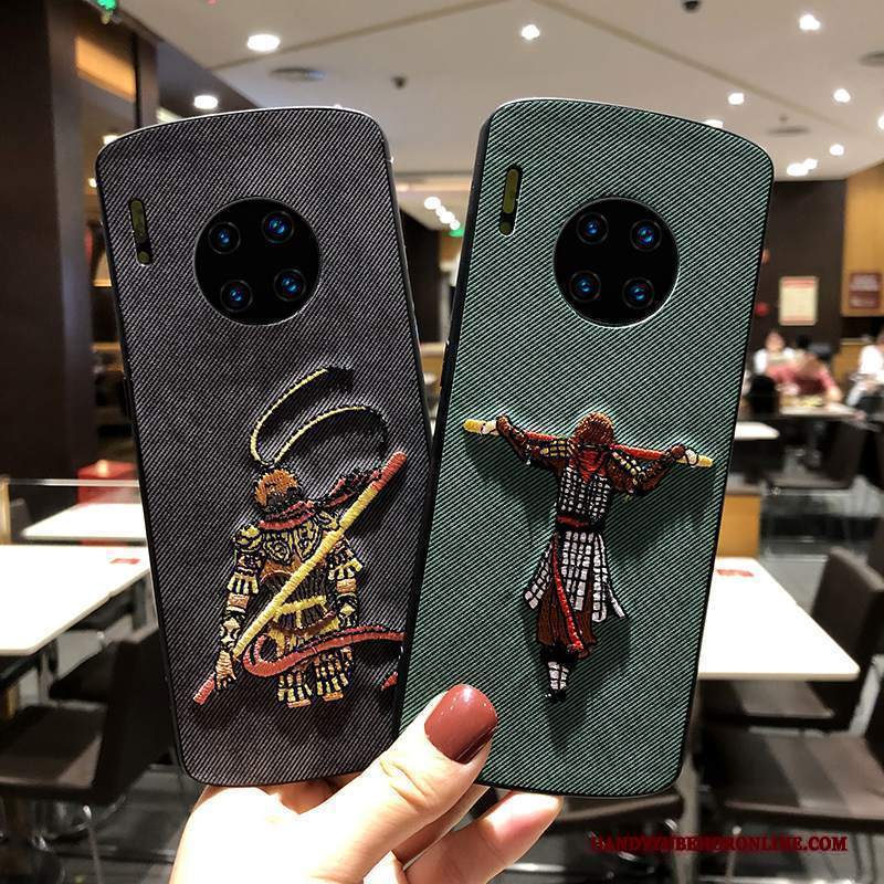 Custodia Huawei Mate 30 Creativo Marchio Di Tendenza Anti-caduta, Cover Huawei Mate 30 Protezione Sottile Ricamo