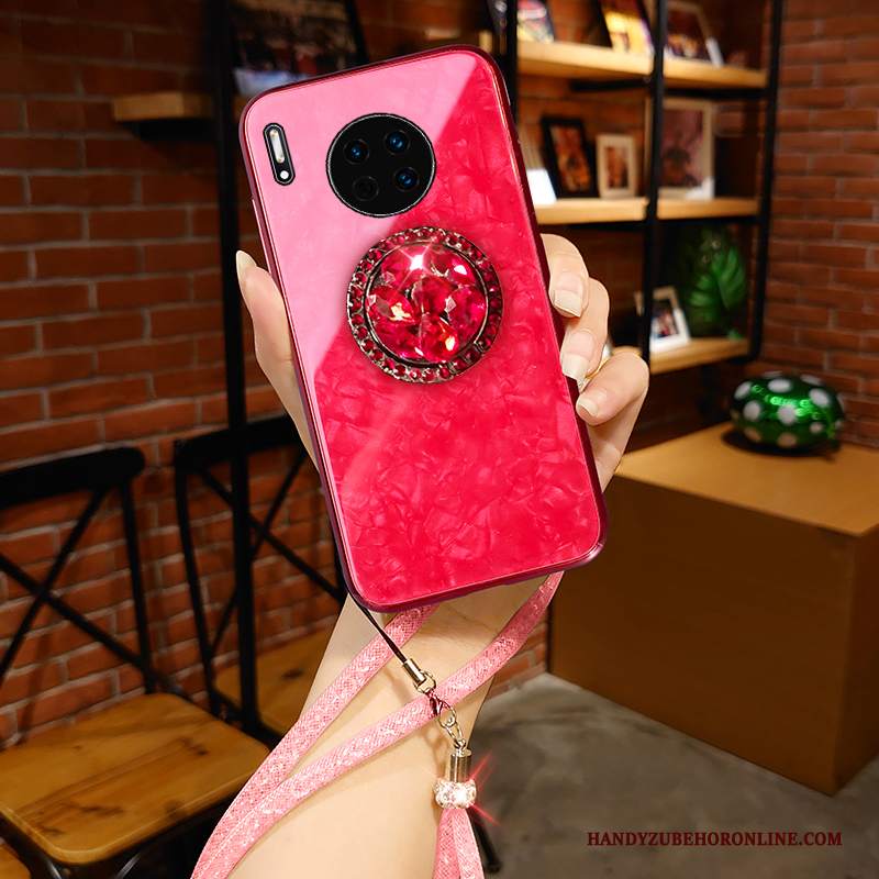 Custodia Huawei Mate 30 Creativo Ornamenti Appesi Di Personalità, Cover Huawei Mate 30 Silicone Sottile Rosso