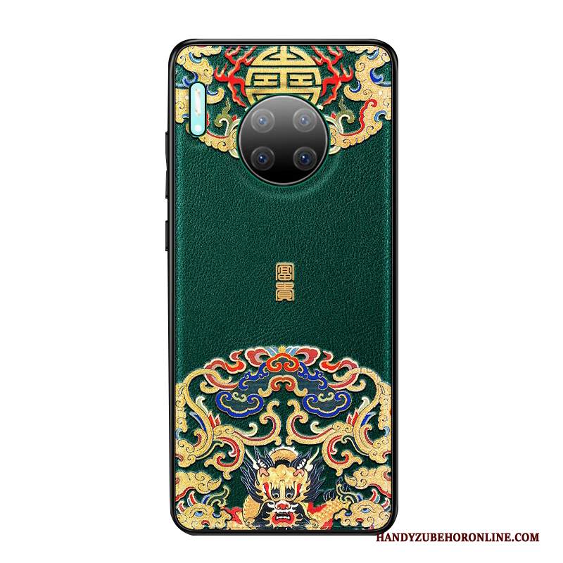 Custodia Huawei Mate 30 Pelle Verde Vento, Cover Huawei Mate 30 Protezione Nuovotelefono