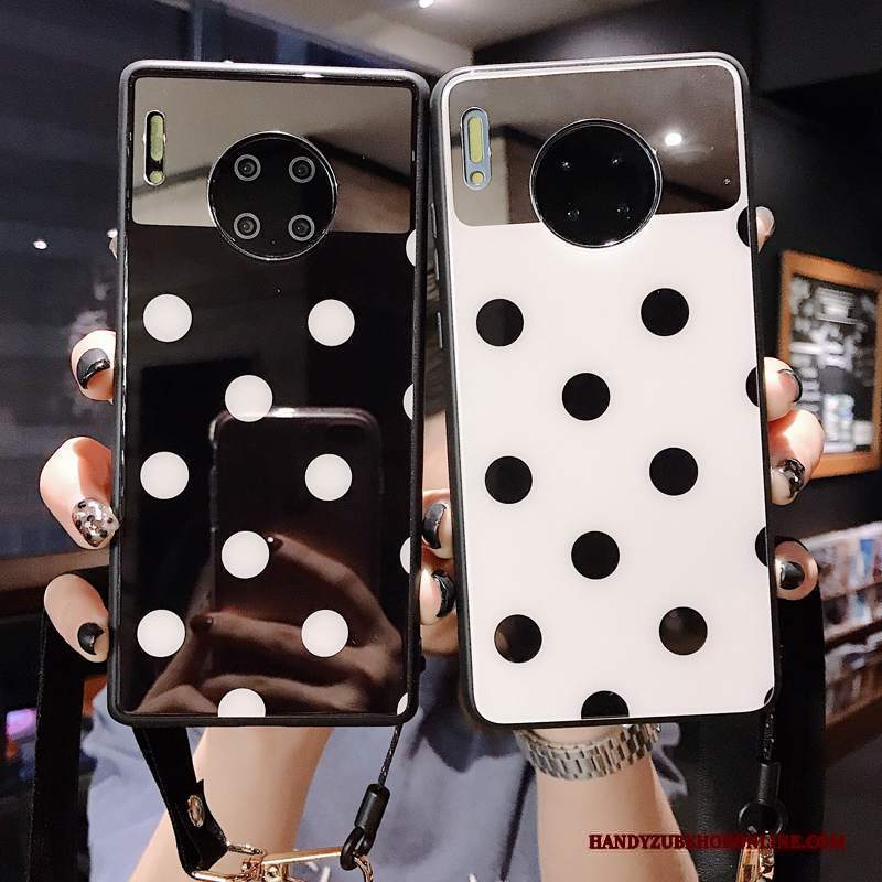 Custodia Huawei Mate 30 Pro Moda Semplici Tendenza, Cover Huawei Mate 30 Pro Nero Punto Dell'onda