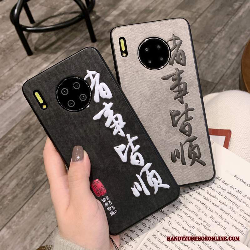 Custodia Huawei Mate 30 Pro Protezione Stile Cinese Denim, Cover Huawei Mate 30 Pro Creativo Originale Di Personalità