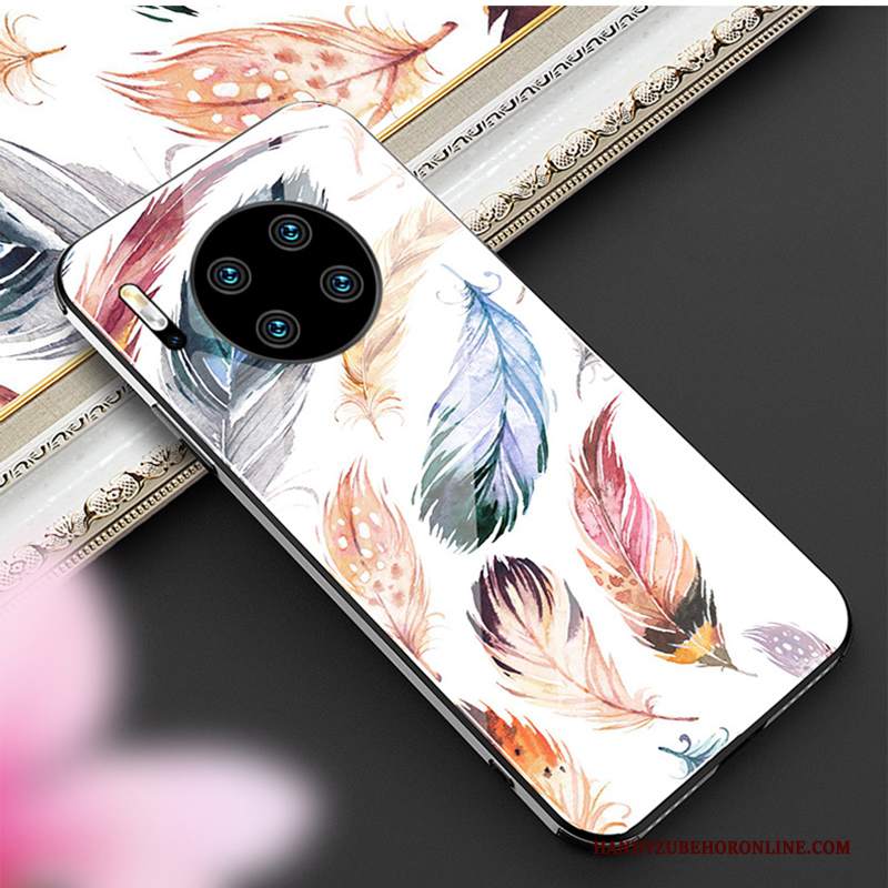 Custodia Huawei Mate 30 Vintage Vetro Morbido, Cover Huawei Mate 30 Creativo Anti-caduta Leggere