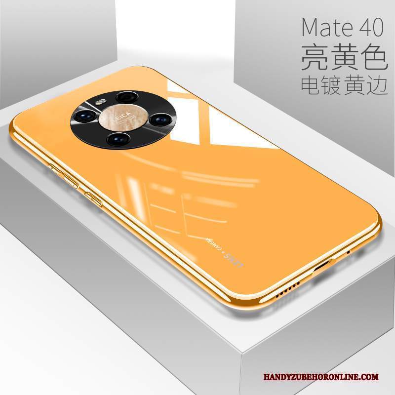 Custodia Huawei Mate 40 Anti-caduta Placcatura, Cover Huawei Mate 40 Giallo Amanti