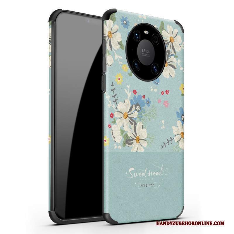 Custodia Huawei Mate 40 Goffratura Tutto Incluso Blu, Cover Huawei Mate 40 Silicone Telefono Di Personalità