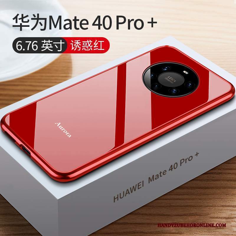 Custodia Huawei Mate 40 Pro+ Protezione Sottile Nuovo, Cover Huawei Mate 40 Pro+ Telaio Rosso