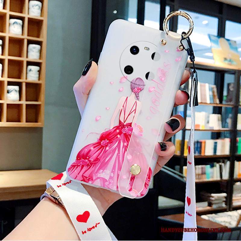 Custodia Huawei Mate 40 Silicone Telefono Rosa, Cover Huawei Mate 40 Creativo Tutto Incluso Morbido