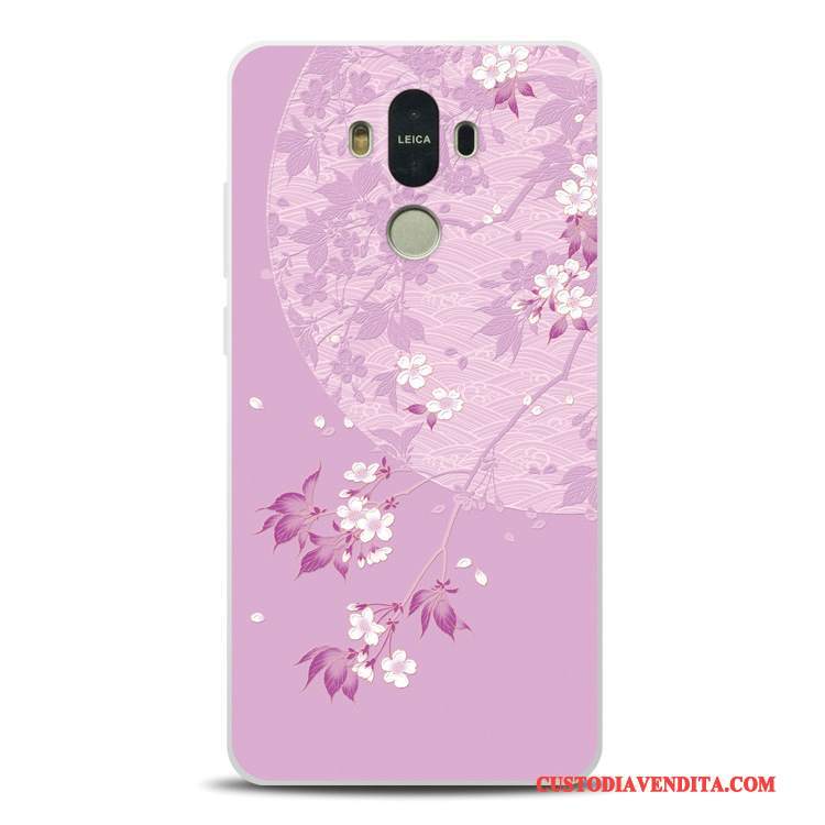 Custodia Huawei Mate 8 Goffratura Morbidotelefono, Cover Huawei Mate 8 Silicone Rosa