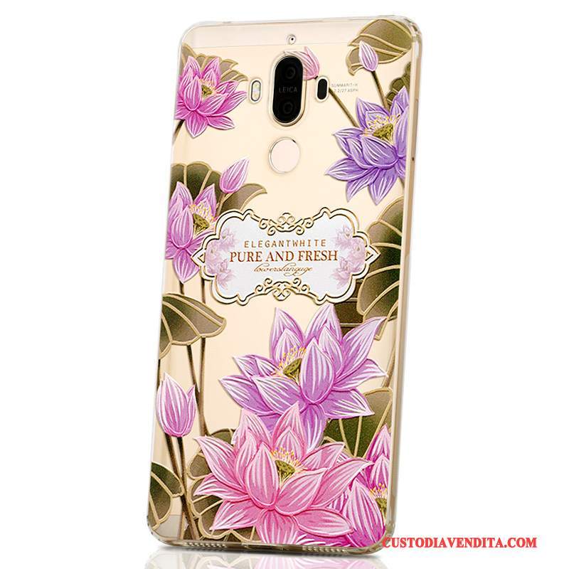 Custodia Huawei Mate 9 Cartone Animato Di Personalità Bello, Cover Huawei Mate 9 Creativo Morbido Porpora