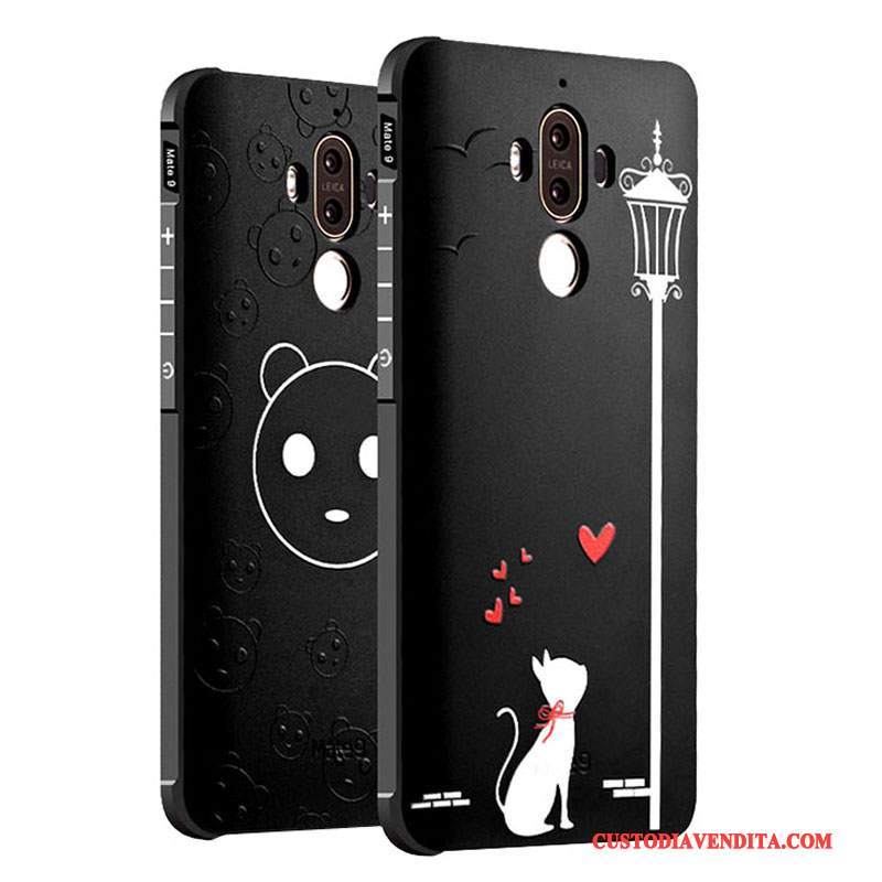 Custodia Huawei Mate 9 Cartone Animato Telefono Macchiati, Cover Huawei Mate 9 Protezione Nero Di Personalità