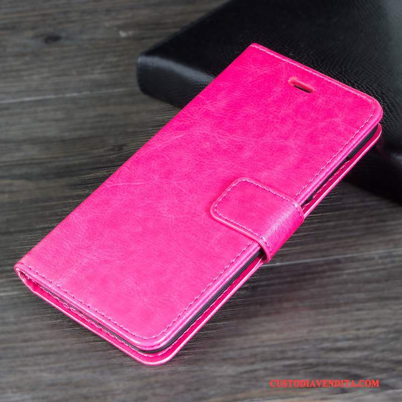 Custodia Huawei Mate 9 Folio Rossotelefono, Cover Huawei Mate 9 Pelle Ornamenti Appesi Anti-caduta