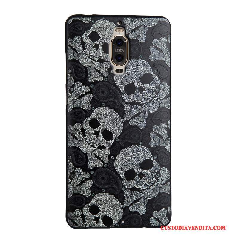 Custodia Huawei Mate 9 Pro Cartone Animato Nero Ornamenti Appesi, Cover Huawei Mate 9 Pro Protezione Telefono