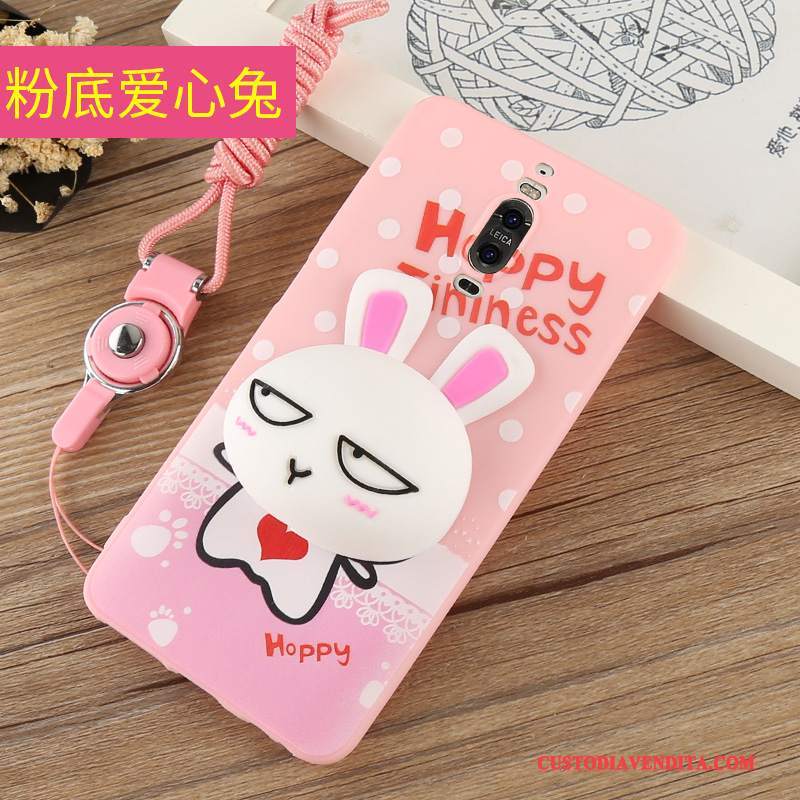 Custodia Huawei Mate 9 Pro Creativo Rosa Ornamenti Appesi, Cover Huawei Mate 9 Pro Silicone Telefono Morbido