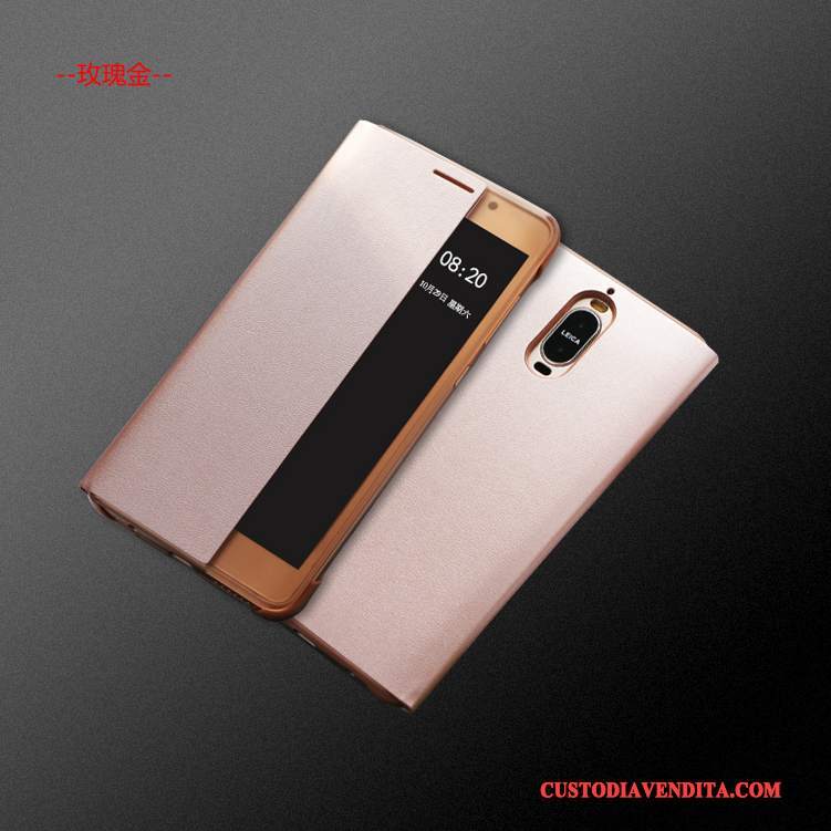 Custodia Huawei Mate 9 Pro Pelle Grigiotelefono, Cover Huawei Mate 9 Pro Protezione