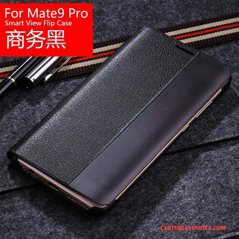 Custodia Huawei Mate 9 Pro Pelle Nerotelefono, Cover Huawei Mate 9 Pro Protezione