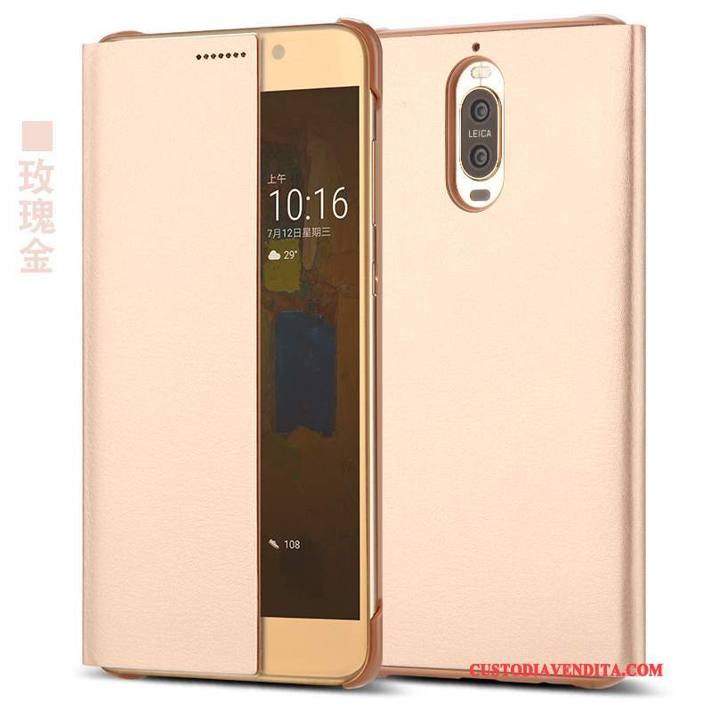 Custodia Huawei Mate 9 Pro Pelle Rosatelefono, Cover Huawei Mate 9 Pro Protezione