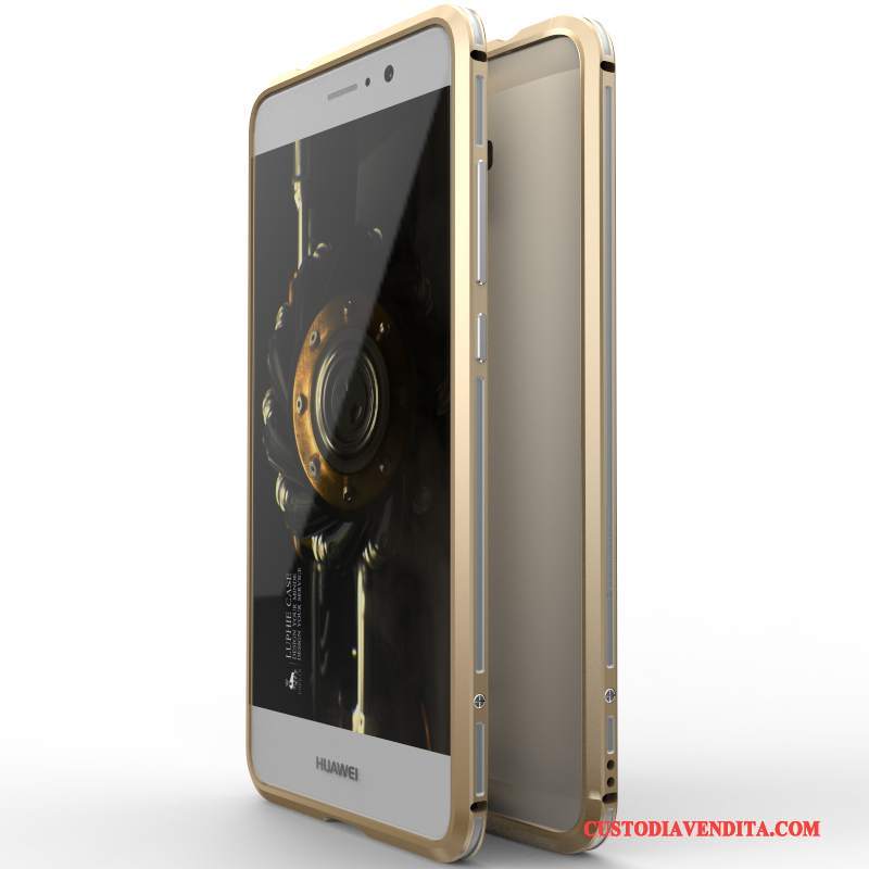 Custodia Huawei Mate 9 Protezione Difficile Metallo, Cover Huawei Mate 9 Oro Telaio