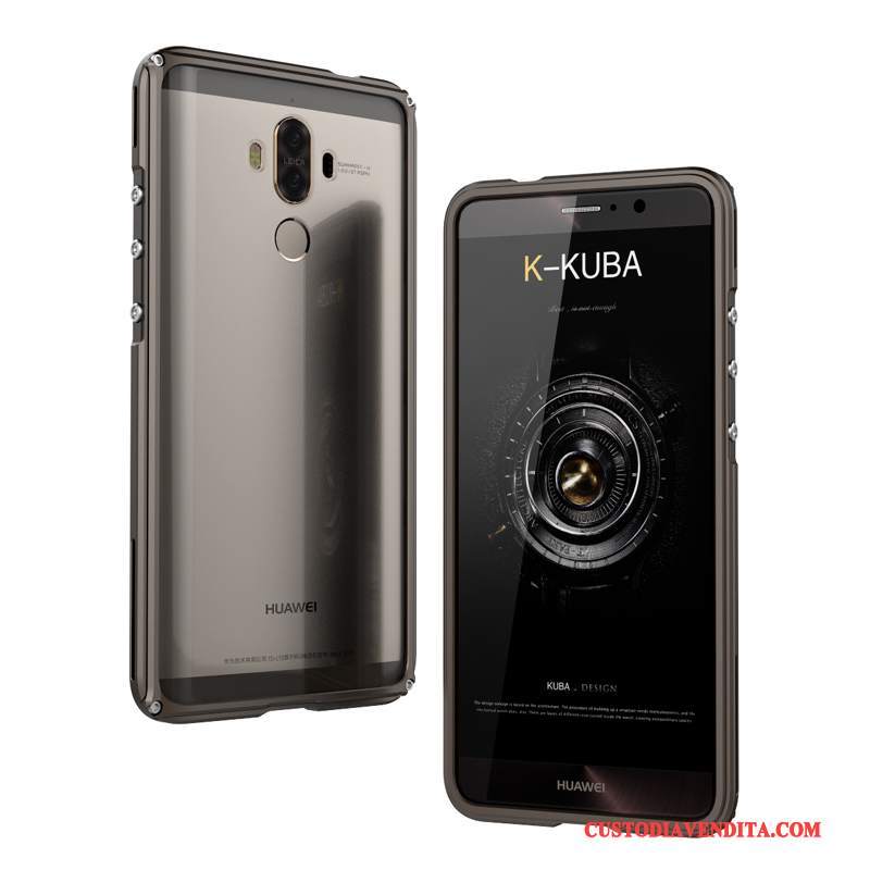 Custodia Huawei Mate 9 Protezione Telaio Metallo, Cover Huawei Mate 9 Argentotelefono