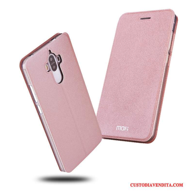 Custodia Huawei Mate 9 Silicone Telefono Anti-caduta, Cover Huawei Mate 9 Pelle Rosa Tutto Incluso