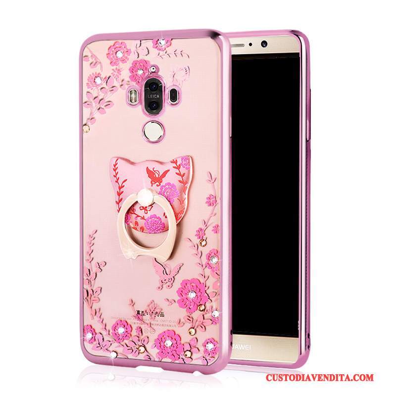 Custodia Huawei Mate 9 Silicone Tendenza Rosa, Cover Huawei Mate 9 Protezione Morbido Anti-caduta