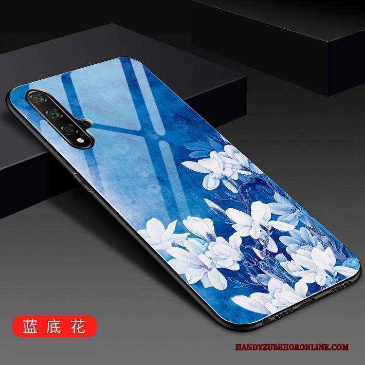 Custodia Huawei Nova 5t Moda Fresco Anti-caduta, Cover Huawei Nova 5t Blu Vetro