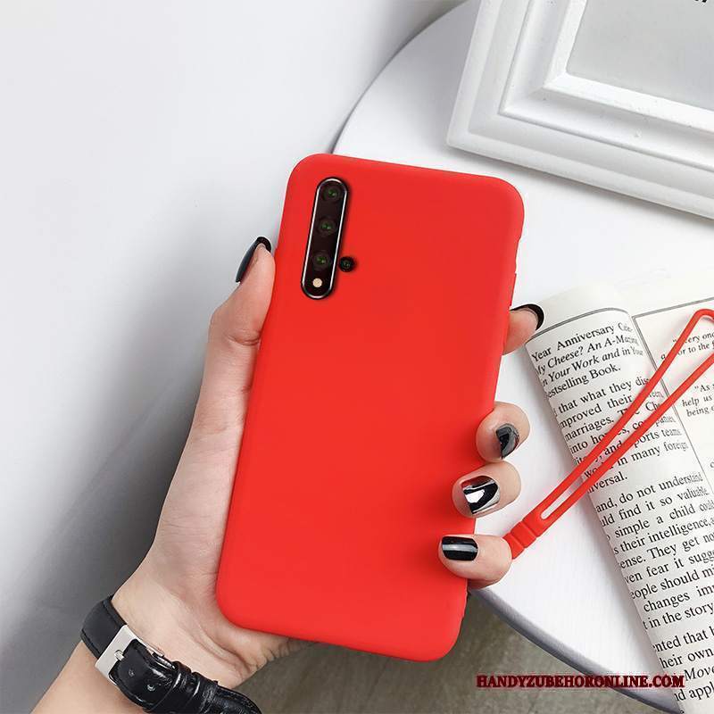 Custodia Huawei Nova 5t Silicone Semplici Di Personalità, Cover Huawei Nova 5t Creativo Sottile Rosso