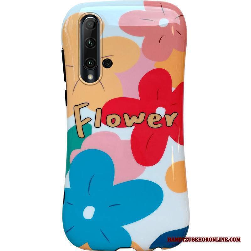 Custodia Huawei Nova 5t Silicone Tutto Incluso Fiori, Cover Huawei Nova 5t Colore Rosso Vento