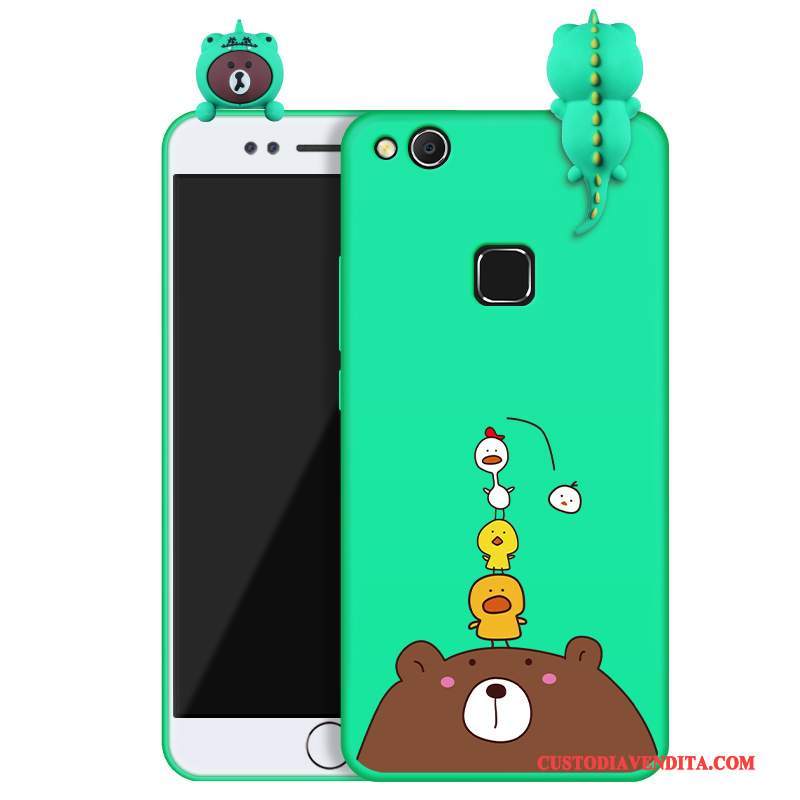 Custodia Huawei Nova Cartone Animato Ornamenti Appesitelefono, Cover Huawei Nova Silicone Anti-caduta Verde