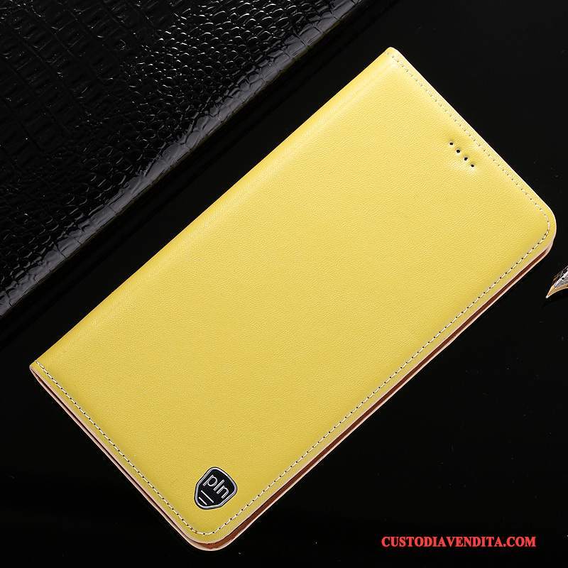 Custodia Huawei Nova Folio Giallo Gioventù, Cover Huawei Nova Pelle Telefono