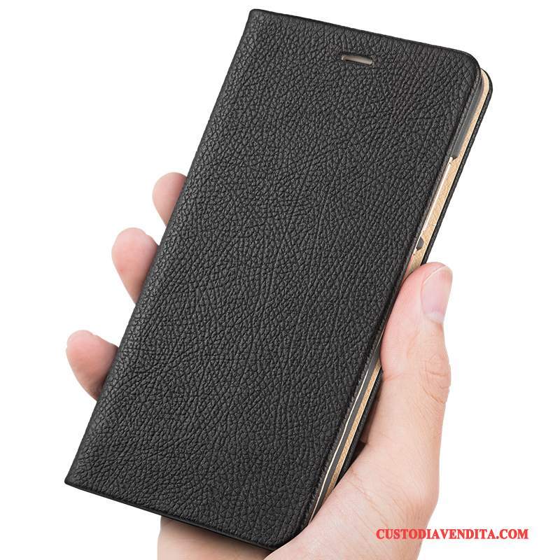 Custodia Huawei Nova Pelle Anti-cadutatelefono, Cover Huawei Nova Folio Nero Tutto Incluso