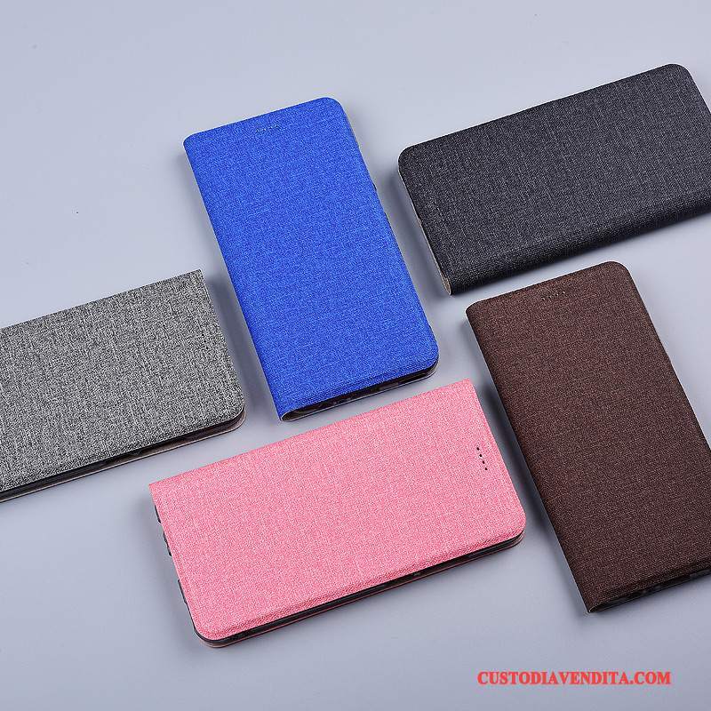 Custodia Huawei Nova Pelle Cotone E Lino Anti-caduta, Cover Huawei Nova Silicone Telefono