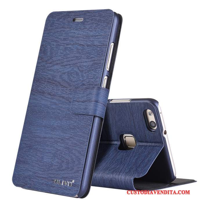 Custodia Huawei Nova Protezione Anti-caduta Gioventù, Cover Huawei Nova Pelle Telefono Blu Scuro