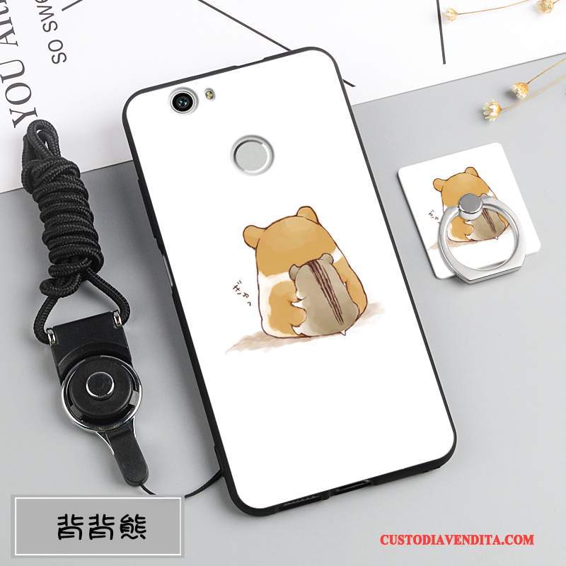 Custodia Huawei Nova Silicone Ornamenti Appesi Bianco, Cover Huawei Nova Protezione Anti-caduta Morbido