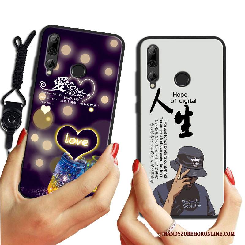 Custodia Huawei P Smart+ 2019 Silicone Morbido Porpora, Cover Huawei P Smart+ 2019 Protezione Hemming Anti-caduta