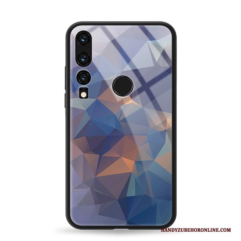 Custodia Huawei P Smart+ 2019 Silicone Telefono Anti-caduta, Cover Huawei P Smart+ 2019 High End Porpora