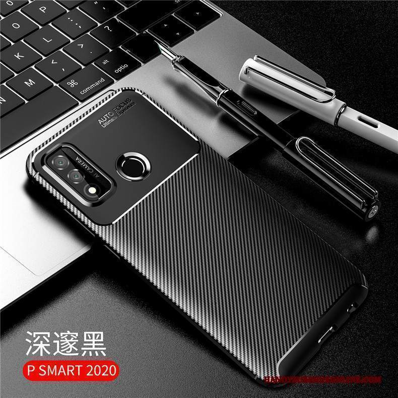 Custodia Huawei P Smart 2020 Silicone Nerotelefono, Cover Huawei P Smart 2020 Protezione Accessori Anti-caduta