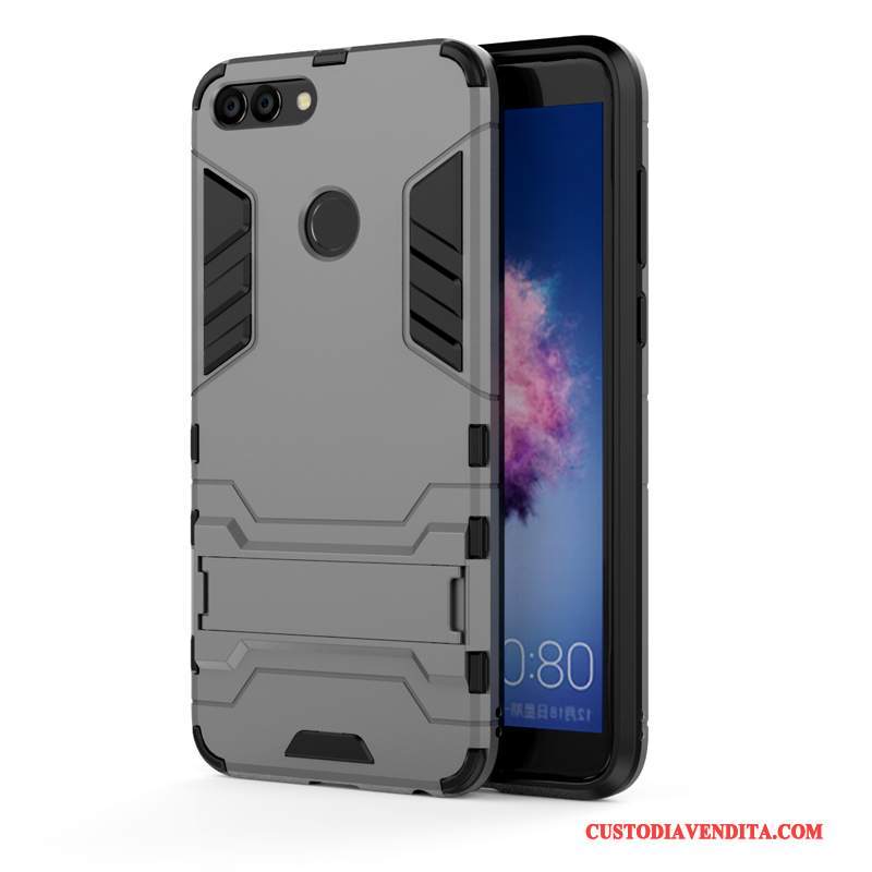 Custodia Huawei P Smart Creativo Telefono Macchiati, Cover Huawei P Smart Protezione Grigio Difficile